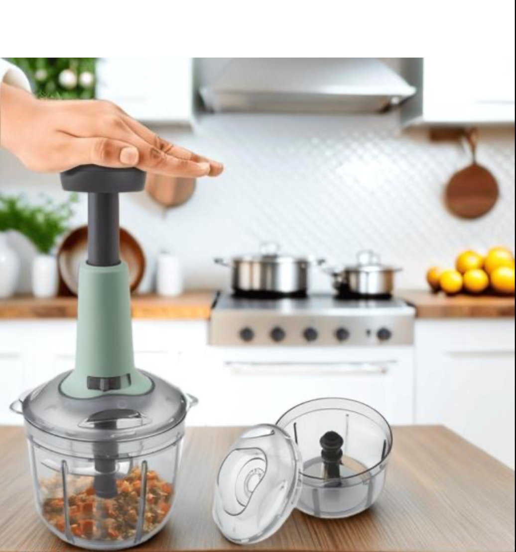 Premium Manual Food Chopper (650ml) - Quik & Effortless Vegetable Cutter