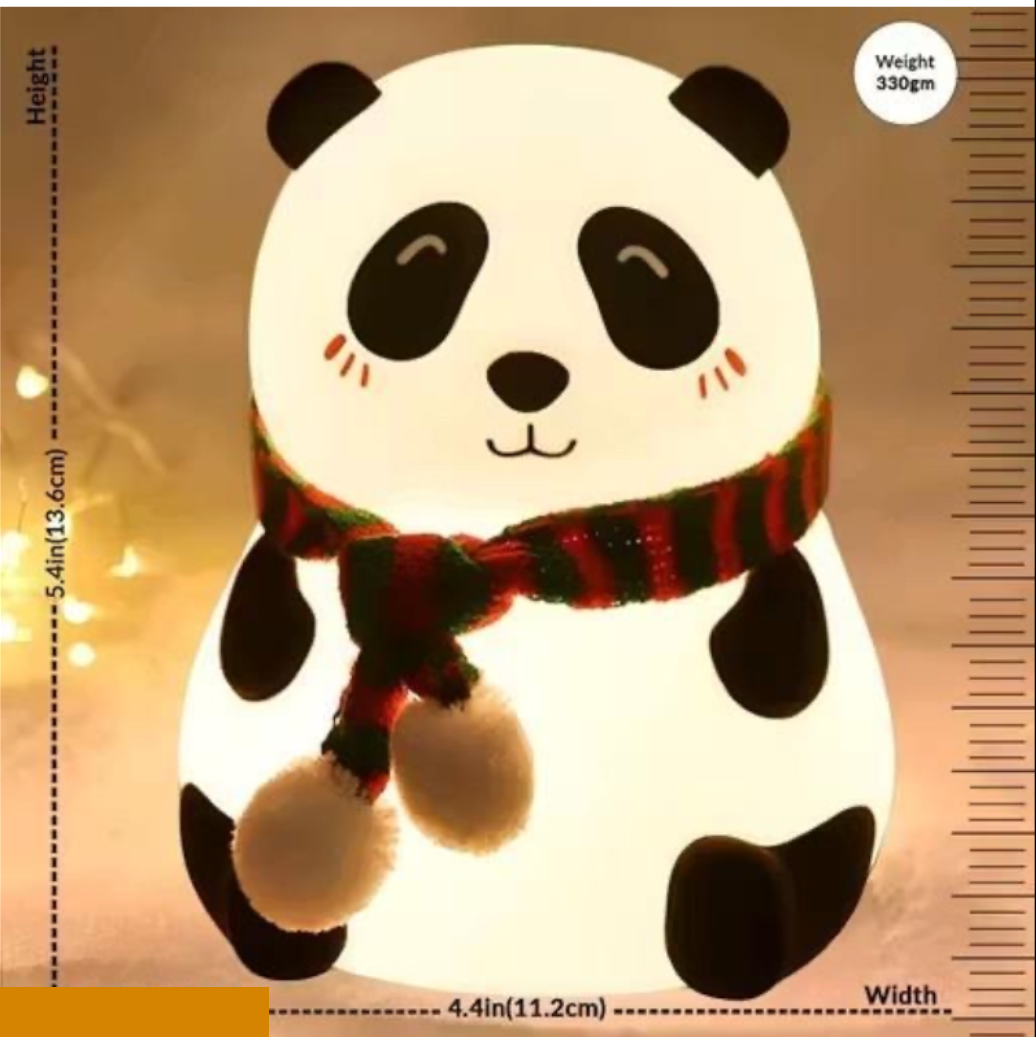 Cute Panda LED Night Lamp - Soft Glow Kids Room Decor Light