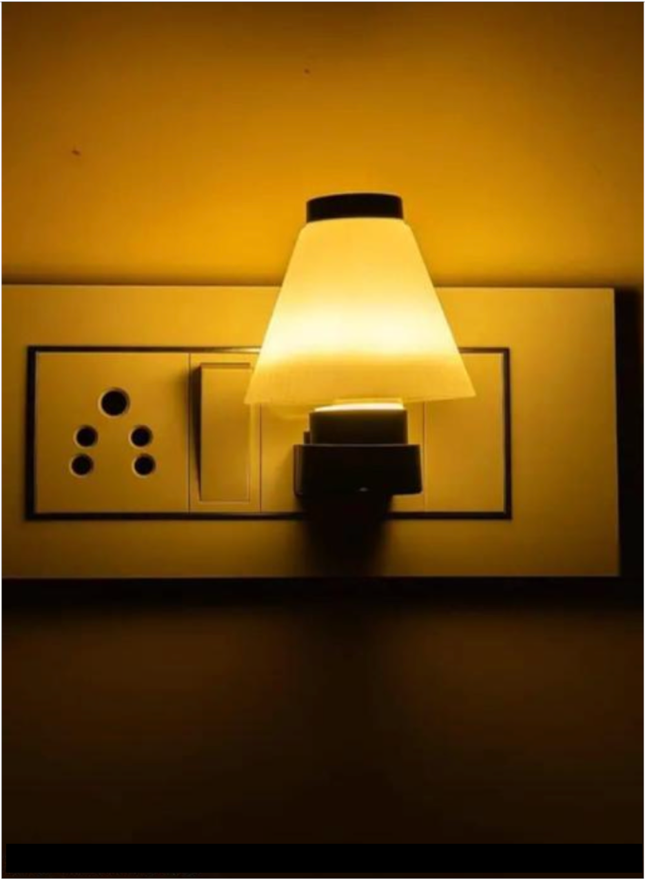 Warm Glow Plug-in Night Lamp - Minimal Wall Decor Light