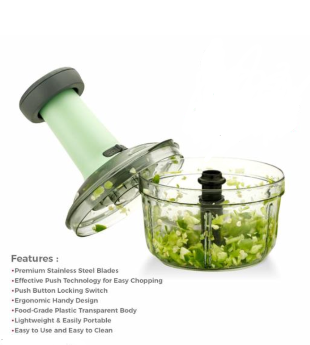 Premium Manual Food Chopper (650ml) - Quik & Effortless Vegetable Cutter