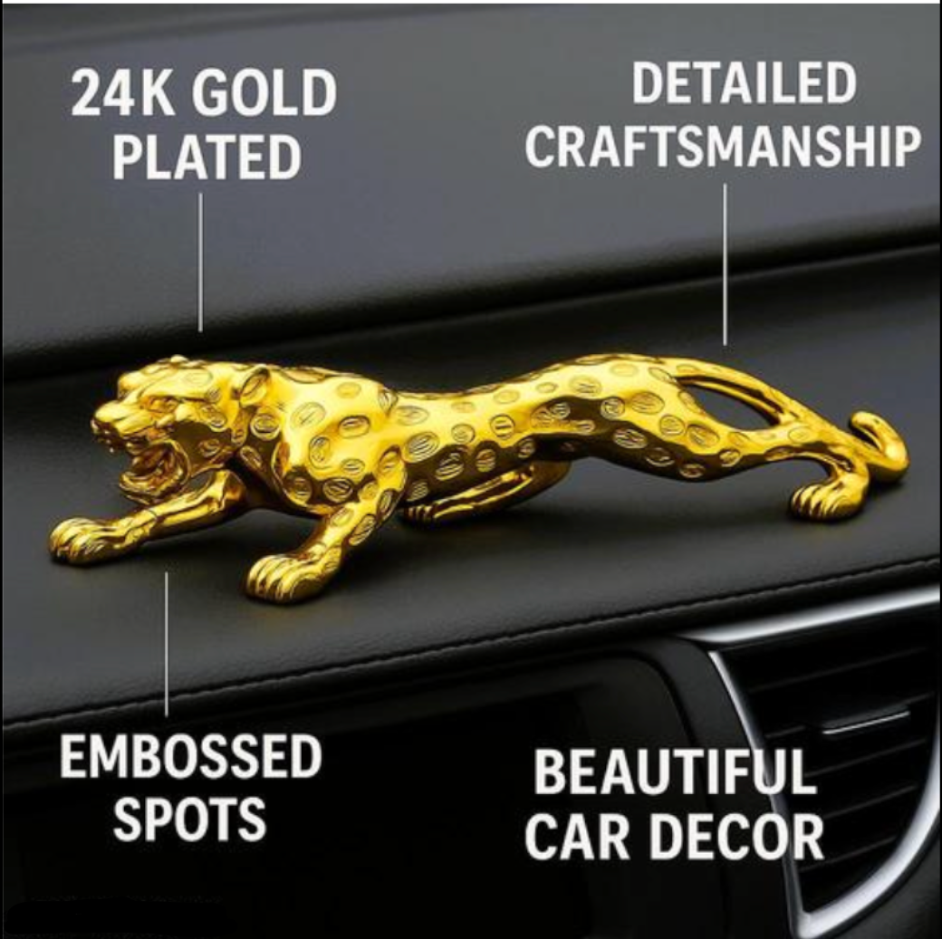 Premium Golden Panther Home Decor