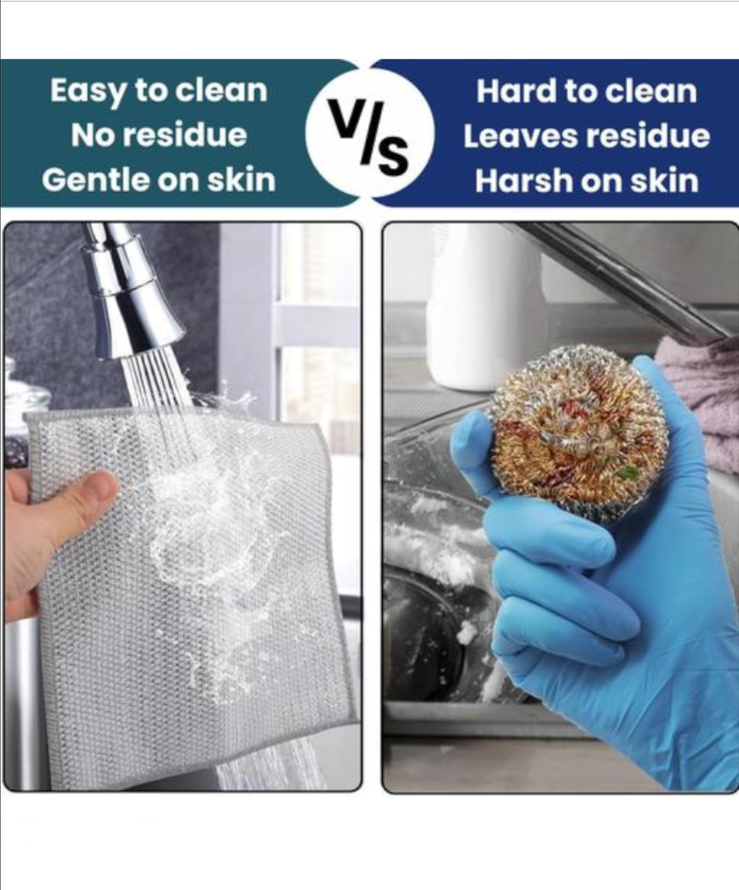 25- Piece Non-Scratch Wire Dish Cleaning Cloth Set - Multipurpose Kitchen Scrubber