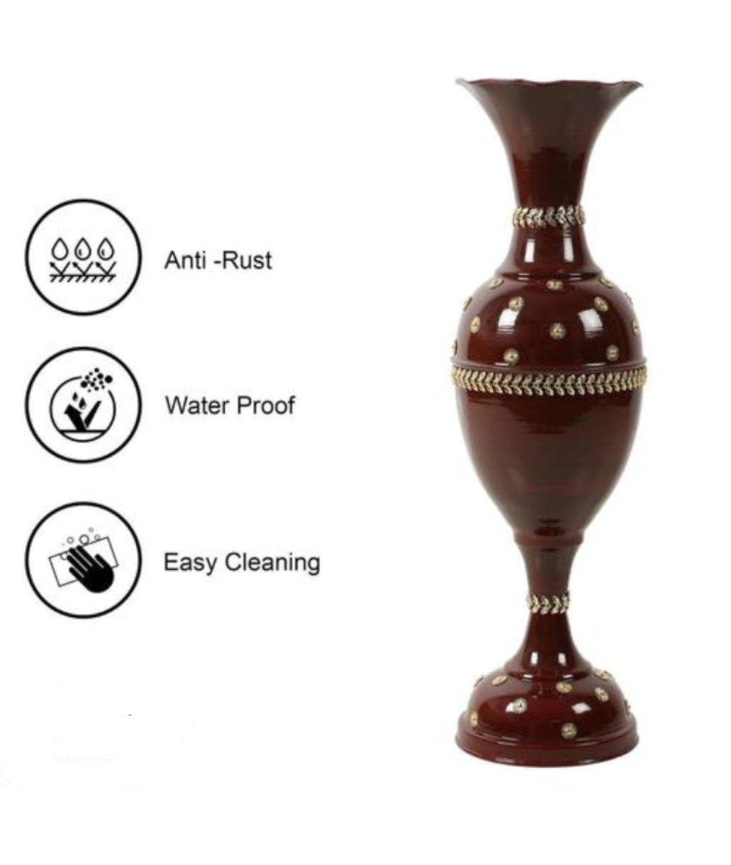 Luxury Floor Flower Vase - 24 Inch Tall Premium Home Decor Showpiece