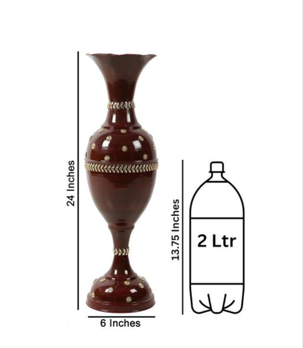 Luxury Floor Flower Vase - 24 Inch Tall Premium Home Decor Showpiece