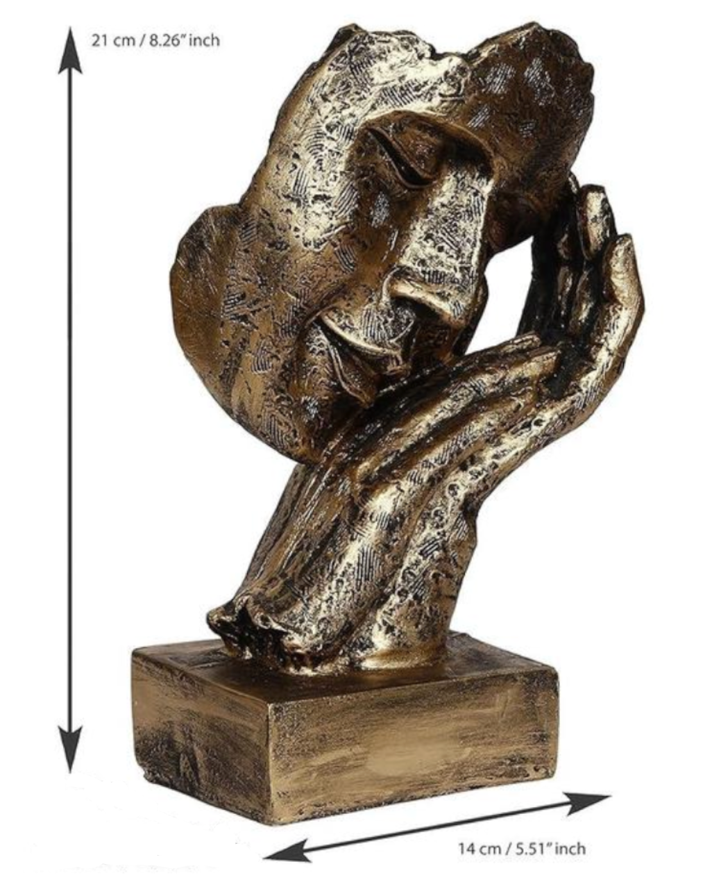 Elegant Luxury Sleeping Face Resin Statue - Modern Artist Home Decor Showpiece