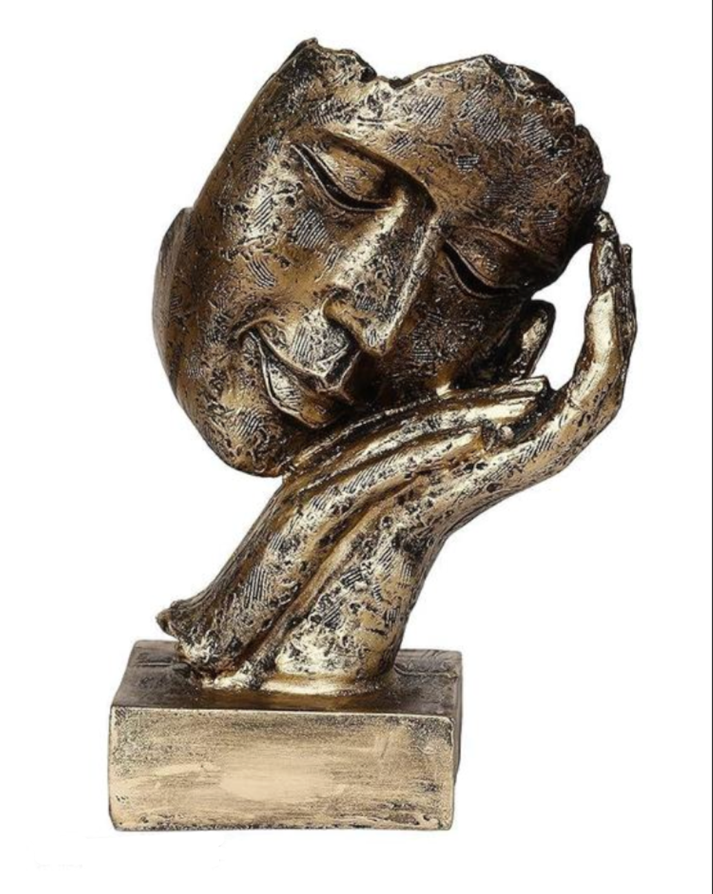 Elegant Luxury Sleeping Face Resin Statue - Modern Artist Home Decor Showpiece