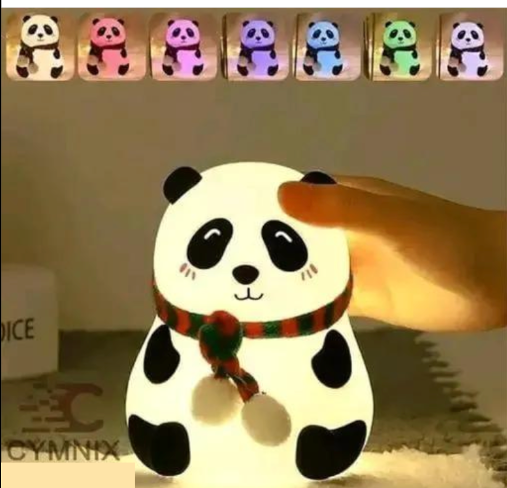 Cute Panda LED Night Lamp - Soft Glow Kids Room Decor Light