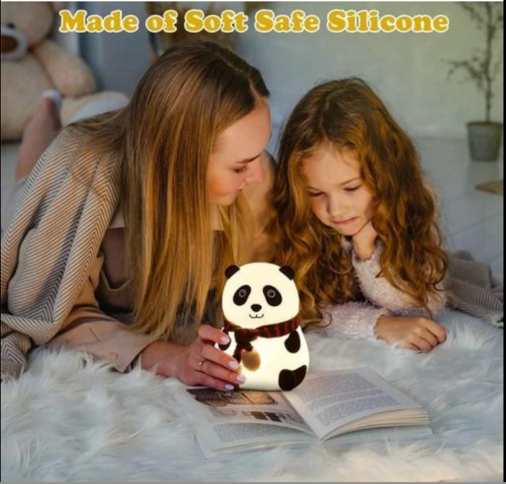 Cute Panda LED Night Lamp - Soft Glow Kids Room Decor Light
