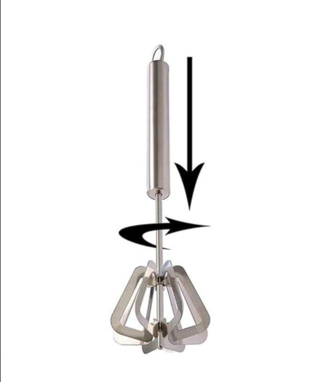 Hand Push Rotary Whisk Blender | Egg Beater & Cream Mixer Tool
