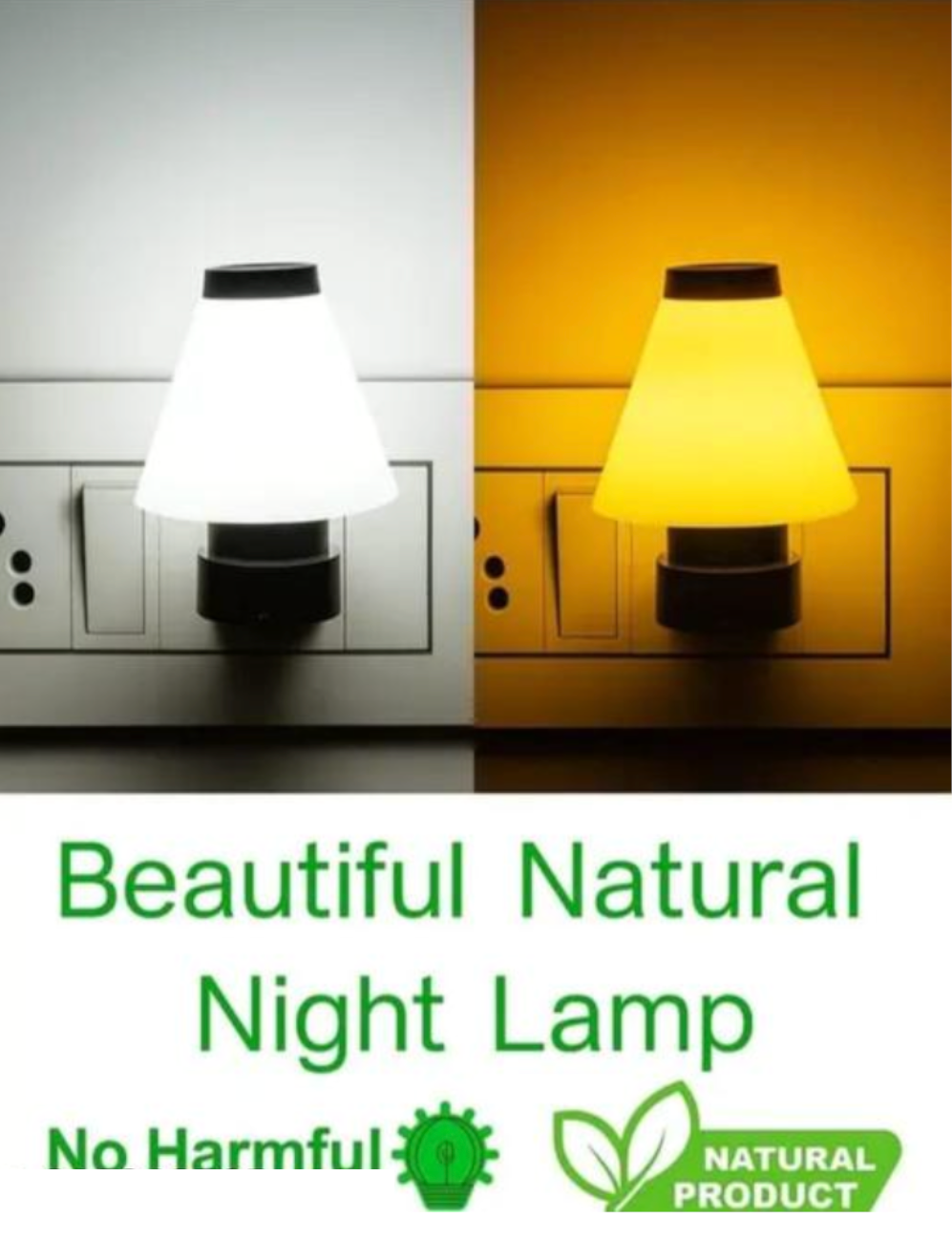Warm Glow Plug-in Night Lamp - Minimal Wall Decor Light